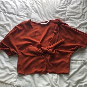 Zara fun burnt orange top